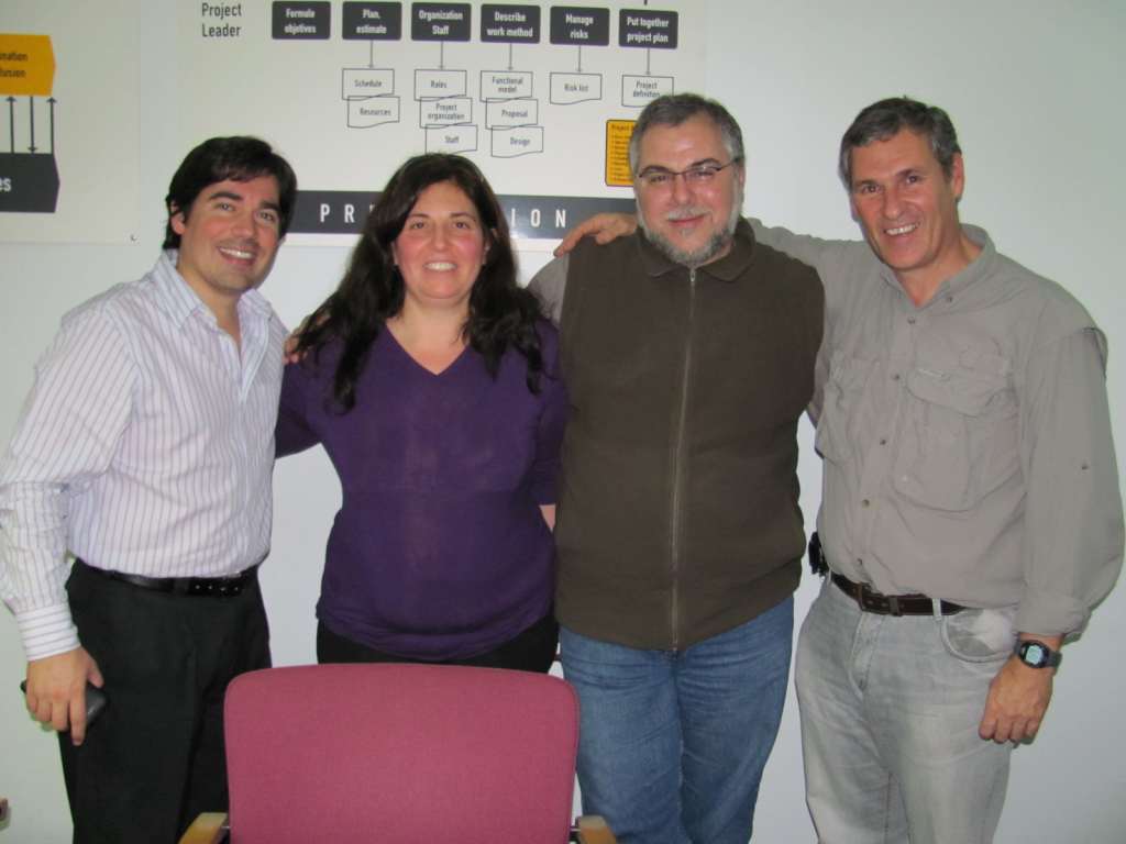 Alejandro Pazos, Carla, yo, y Marcelo Lommo